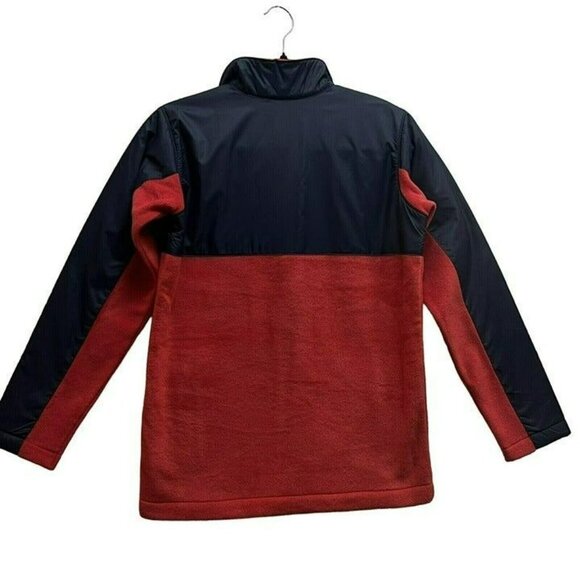 Mens columbia Basin Butte fleece full zip  Red And Navy Blue Cozy New NT Size L - Picture 7 of 12